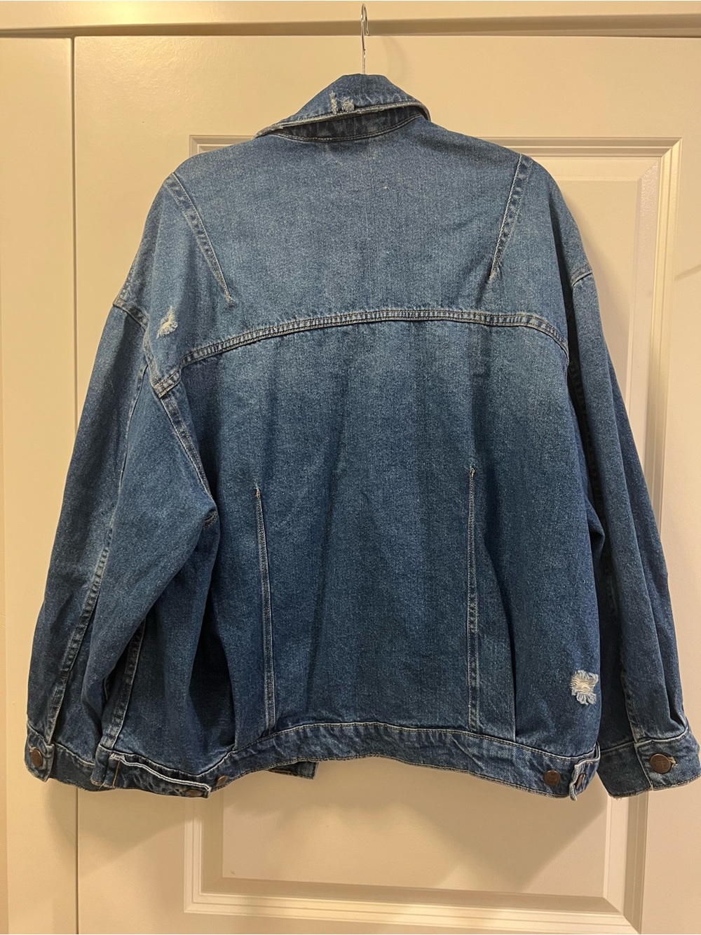 We The Free Dark Blue Oversized Denim Jacket - Picture 5 of 8